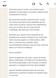 Depoimento WhatsApp