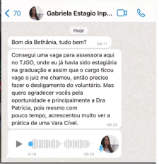 Depoimento WhatsApp